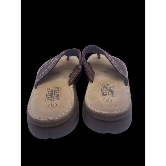 Chunky Platform Sandals Y2K Brown Leather Thong Faded Glory Size 8 Womens Vtg - Picture 5 of 7